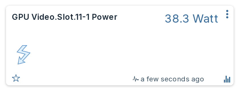 The power and temperature devices for one GPU