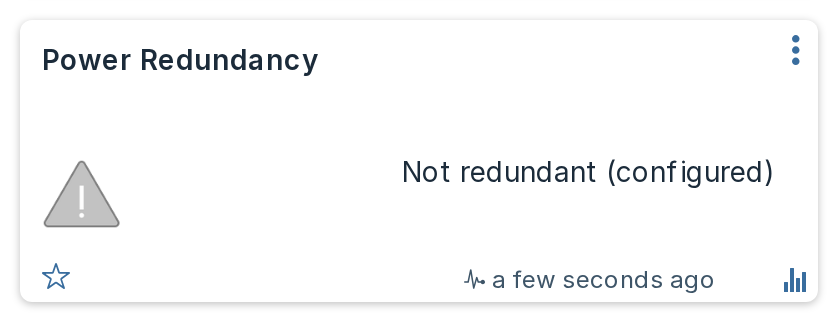 Power Redundancy reading Not redundant (configured)