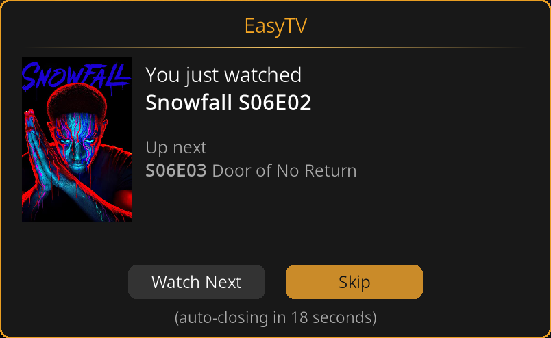 Next episode prompt