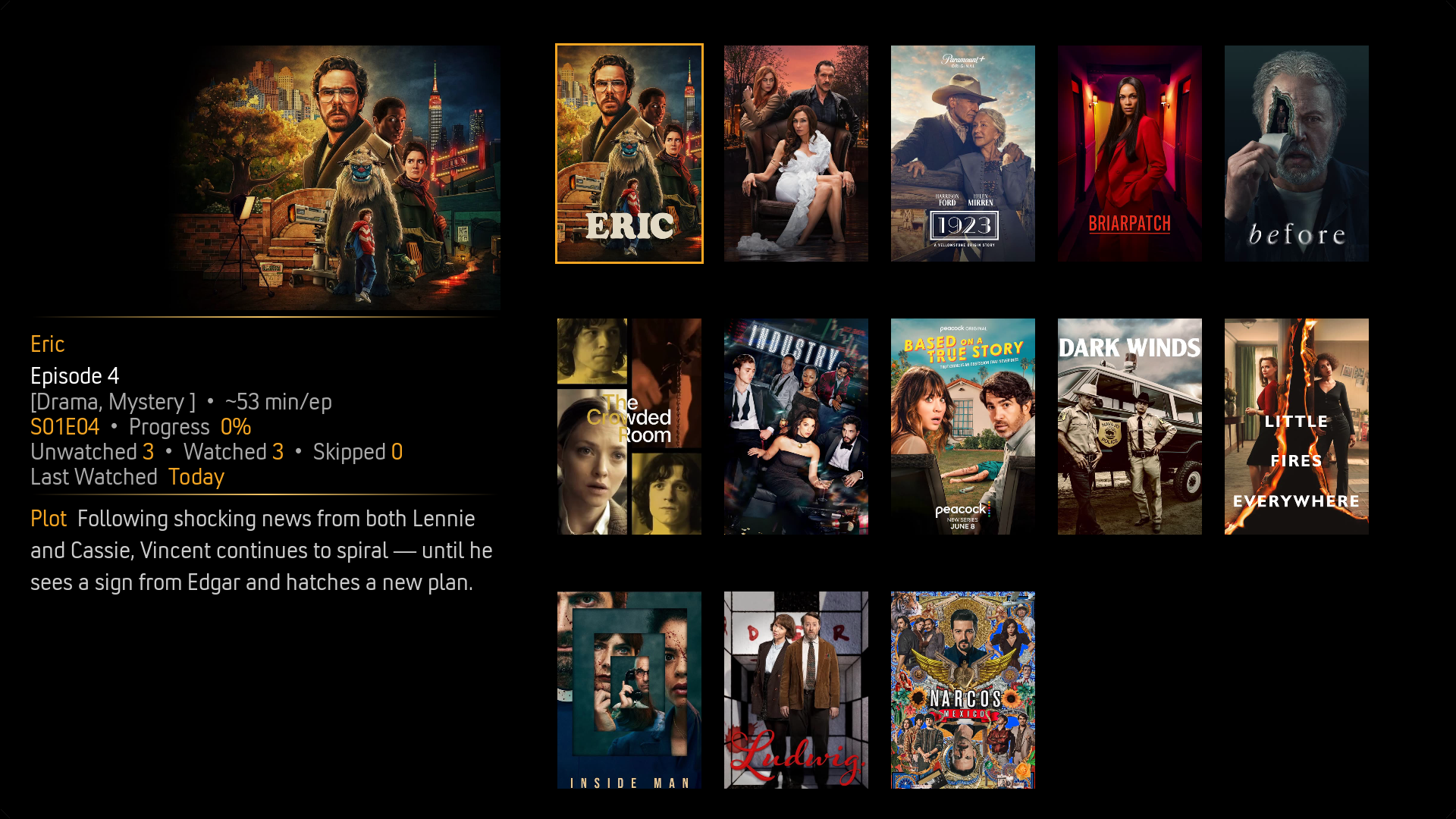 EasyTV Posters view displaying TV show poster artwork in a grid